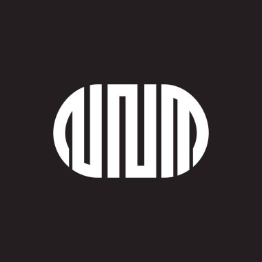 Siyah arka planda NNM harf logosu tasarımı. NNM yaratıcı harflerin baş harfleri logo kavramı. NNM harf tasarımı.