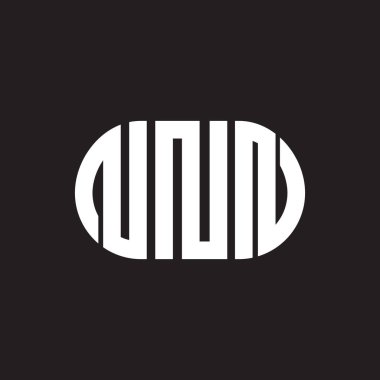 Siyah arka planda NNN harf logosu tasarımı. NNN yaratıcı harf logosu konsepti. NNN harf tasarımı.