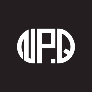 Siyah arka planda NPQ harfi logo tasarımı. NPQ yaratıcı harflerin baş harfleri logo kavramı. NPQ harf tasarımı.