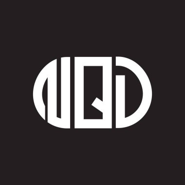 Siyah arka planda NQD harf logosu tasarımı. NQD yaratıcı harflerin baş harfleri logo kavramı. NQD harf tasarımı.