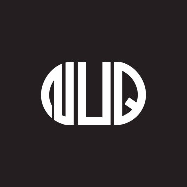 Siyah arka planda NUQ harfi logo tasarımı. NUQ yaratıcı harflerin baş harfleri logo kavramı. NUQ harf tasarımı.