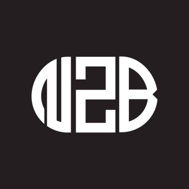Siyah arka planda NZB harfi logo tasarımı. NZB yaratıcı harflerin baş harfleri logo kavramı. NZB harf tasarımı.