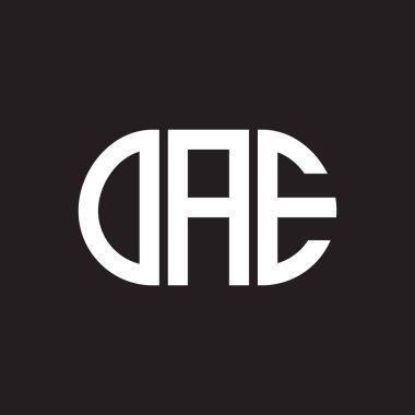 Siyah arka planda OAE harf logosu tasarımı. OAE yaratıcı harf logosu konsepti. OAE harf tasarımı.