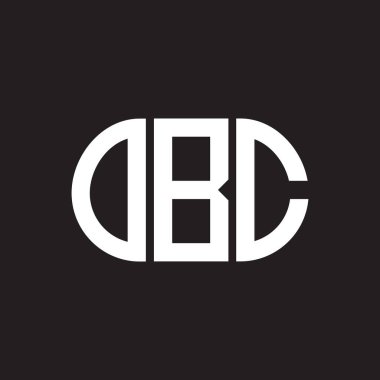 Siyah arka planda OBC harf logosu tasarımı. OBC yaratıcı harflerin baş harfleri logo kavramı. OBC harf tasarımı.