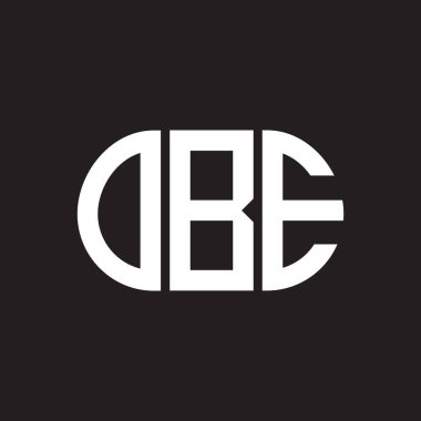 Siyah arka planda OBE harfi logo tasarımı. OBE yaratıcı harflerin baş harfleri logo kavramı. OBE harf tasarımı.