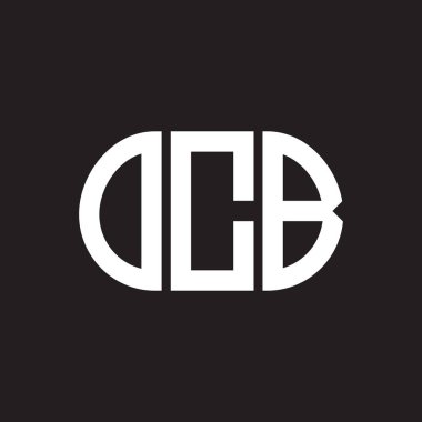 Siyah arka planda OCB harfi logo tasarımı. OCB yaratıcı harflerin baş harfleri logo kavramı. OCB harf tasarımı.