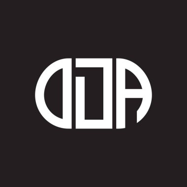 Siyah arka planda ODA harf logosu tasarımı. ODA yaratıcı harf logosu konsepti. ODA harf tasarımı.