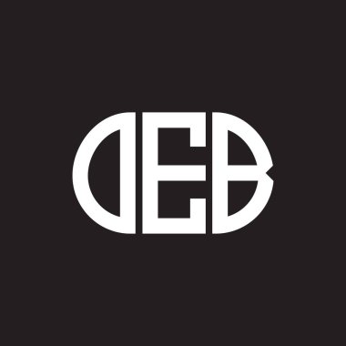 Siyah arka planda OEB harfi logo tasarımı. OEB yaratıcı harflerin baş harfleri logo kavramı. OEB harf tasarımı.