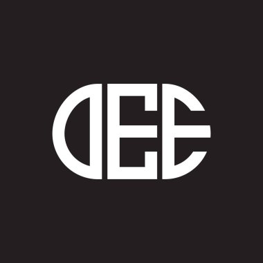 Siyah arka planda OEE harf logosu tasarımı. OE yaratıcı harflerin baş harfleri logo konsepti. OEE harf tasarımı.