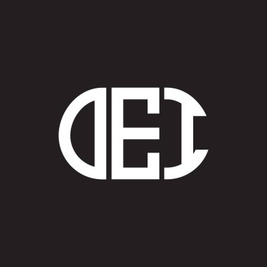 Siyah arka planda OEI harf logosu tasarımı. OEI yaratıcı harflerin baş harfleri logo kavramı. OEI harf tasarımı.