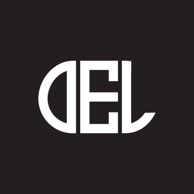 Siyah arka planda OEL harf logosu tasarımı. OEL yaratıcı harflerin baş harfleri logo kavramı. OEL harf tasarımı.