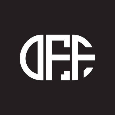 Siyah arka planda kapalı harf logosu tasarımı. Yaratıcı harflerin baş harfleri logo konsepti. Kapalı harf tasarımı.