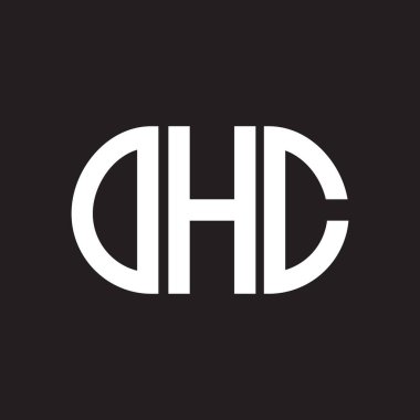 Siyah arka planda OHC harf logosu tasarımı. OHC yaratıcı harflerin baş harfleri logo kavramı. OHC harf tasarımı.