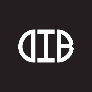 Siyah arka planda OIB harfi logo tasarımı. OIB yaratıcı harflerin baş harfleri logo kavramı. OIB harf tasarımı.