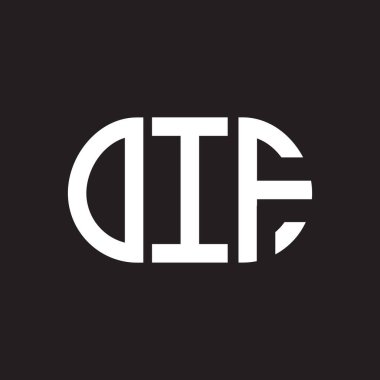Siyah arka planda OIF mektup logosu tasarımı. Oif yaratıcı harflerin baş harfleri logo konsepti. OIF harf tasarımı.
