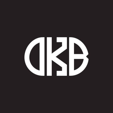 Siyah arka planda OKB harfi logo tasarımı. OKB yaratıcı harflerin baş harfleri logo kavramı. OKB harf tasarımı.