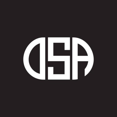 Siyah arka planda OSA harf logosu tasarımı. OSA yaratıcı harflerin baş harfleri logo kavramı. OSA harf tasarımı.