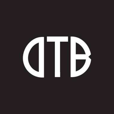 Siyah arka planda OTB harfi logo tasarımı. OTB yaratıcı harflerin baş harfleri logo kavramı. OTB harf tasarımı.