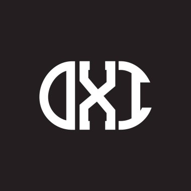 Siyah arka planda OXI harf logosu tasarımı. OXI yaratıcı harflerin baş harfleri logo kavramı. OXI harf tasarımı.