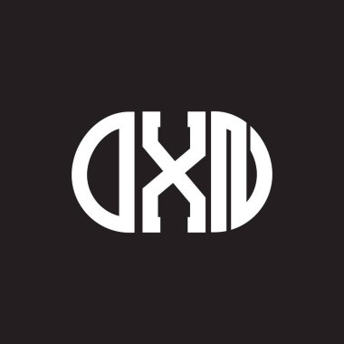 Siyah arkaplanda OXN harf logosu tasarımı. OXN yaratıcı harflerin baş harfleri logo kavramı. OXN harf tasarımı.