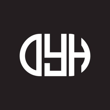Siyah arka planda OYH harf logosu tasarımı. Yaratıcı harflerin baş harfleri logo konsepti. OYH harf tasarımı.