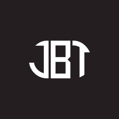 Siyah arka planda JBT harf logosu tasarımı. JBT yaratıcı harflerin baş harfleri logo kavramı. JBT harf tasarımı.