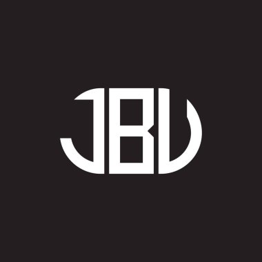 Siyah arka planda JBU harf logosu tasarımı. JBU yaratıcı harflerin baş harfleri logo kavramı. JBU harf tasarımı.