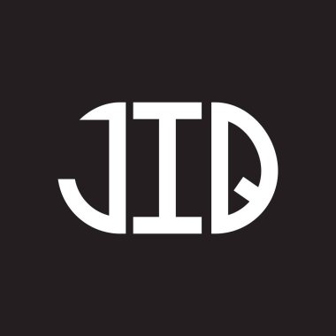 Siyah arka planda JIQ harf logosu tasarımı. JIQ yaratıcı harflerin baş harfleri logo kavramı. JIQ harf tasarımı.
