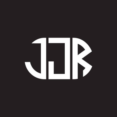 Siyah arka planda JJR harf logosu tasarımı. JJR yaratıcı harflerin baş harfleri logo kavramı. JJR harf tasarımı.