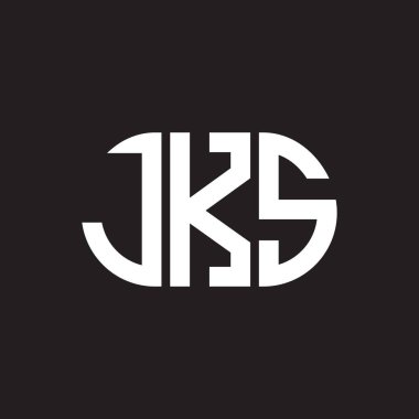 Siyah arkaplanda JKS harf logosu tasarımı. JKS yaratıcı harflerin baş harfleri logo kavramı. JKS harf tasarımı.