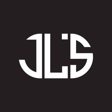 Siyah arkaplanda JLS harfi logo tasarımı. JLS yaratıcı harflerin baş harfleri logo kavramı. JLS harf tasarımı.
