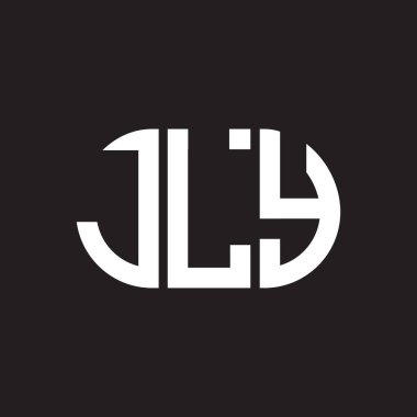 Siyah arka planda JLY harfi logo tasarımı. JLY yaratıcı harfler logosu konsepti. JLY harf tasarımı.