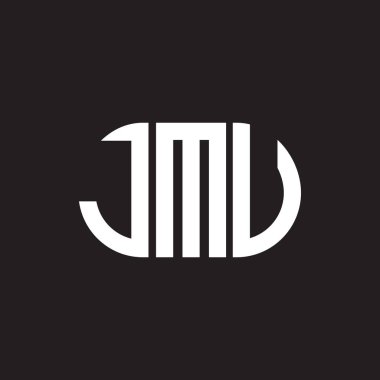 Siyah arka planda JMV harf logosu tasarımı. JMV yaratıcı harflerin baş harfleri logo kavramı. JMV harf tasarımı.