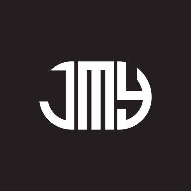 Siyah arka planda JMY mektup logosu tasarımı. JMY yaratıcı harfler logosu konsepti. JMY mektup tasarımı.