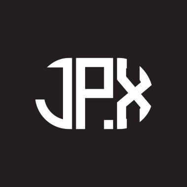 Siyah arkaplanda JPX harf logosu tasarımı. JPX yaratıcı harflerin baş harfleri logo kavramı. JPX harf tasarımı.