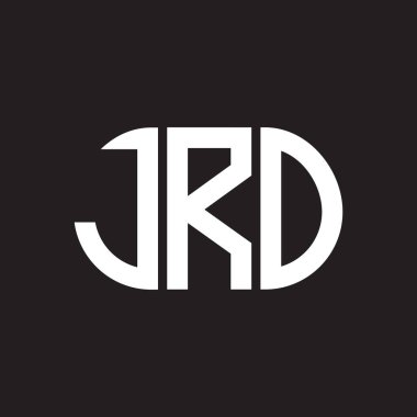 Siyah arka planda JRO harf logosu tasarımı. JRO yaratıcı harflerin baş harfleri logo kavramı. JRO harf tasarımı.