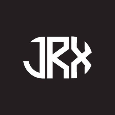 Siyah arkaplanda JRX harf logosu tasarımı. JRX yaratıcı harflerin baş harfleri logo kavramı. JRX harf tasarımı.