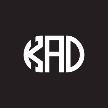 Siyah arka planda KAO harf logosu tasarımı. KAO yaratıcı harflerin baş harfleri logo kavramı. KAO harf tasarımı.