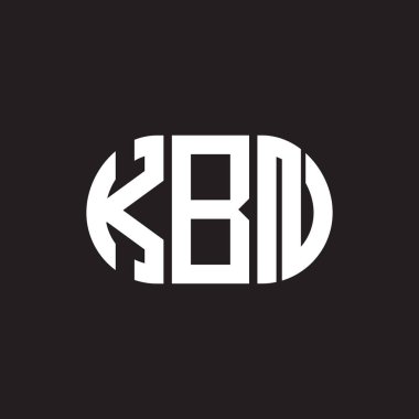 Siyah arkaplanda KBN harf logosu tasarımı. KBN yaratıcı harflerin baş harfleri logo kavramı. KBN harf tasarımı.