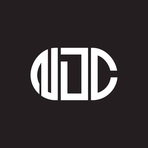 Ndc Logo Ontwerp Zwarte Achtergrond Ndc Creatieve Initialen Letter Logo — Stockvector
