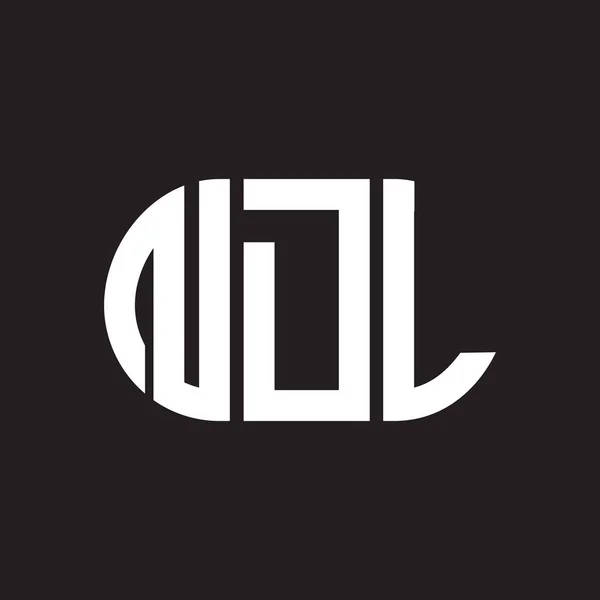 Ndl Letter Logo Design Black Background Ndl Creative Initials Letter — Stock Vector