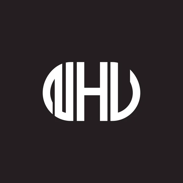 Nhv Letter Logo Design Auf Schwarzem Hintergrund Nhv Kreative Initialen — Stockvektor