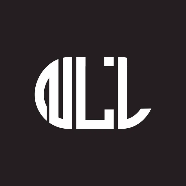 Літерний Дизайн Логотипу Nll Чорному Тлі Творчі Ініціали Nll Мають — стоковий вектор