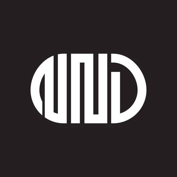 Nnd Letter Logo Ontwerp Zwarte Achtergrond Nnd Creatieve Initialen Letter — Stockvector