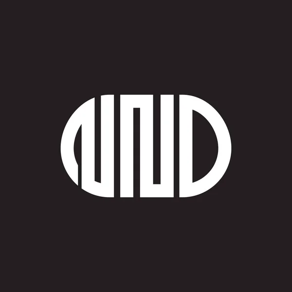 Niet Letter Logo Ontwerp Zwarte Achtergrond Nno Creatieve Initialen Letter — Stockvector
