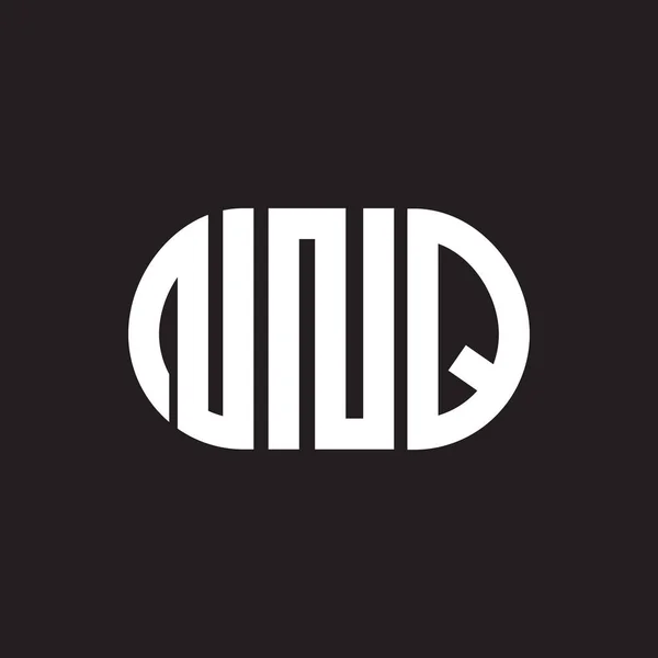 Nnq Letter Logo Ontwerp Zwarte Achtergrond Nnq Creatieve Initialen Letter — Stockvector