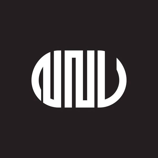 Nnv Logo Ontwerp Zwarte Achtergrond Nnv Creatief Initialen Letter Logo — Stockvector