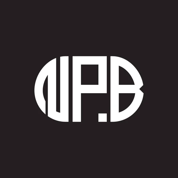 Npb Design Logotipo Carta Fundo Preto Npb Iniciais Criativas Conceito —  Vetores de Stock