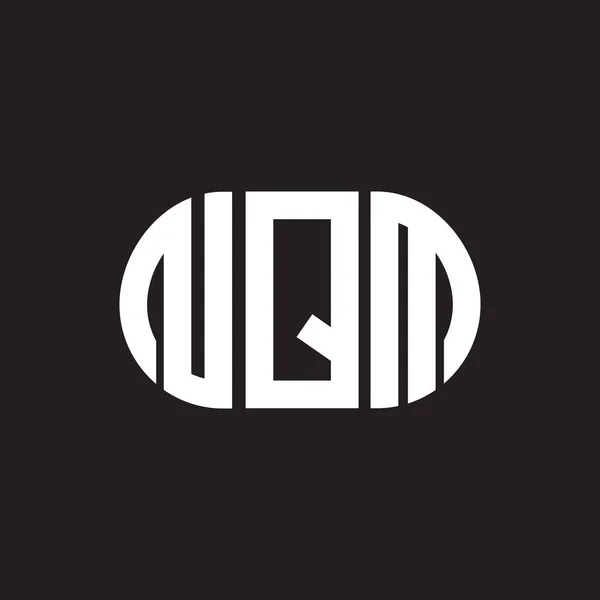 Nqm Letter Logo Ontwerp Zwarte Achtergrond Nqm Creatieve Initialen Letter — Stockvector