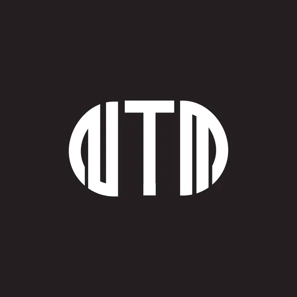 Ntm Carta Logotipo Design Fundo Preto Ntm Iniciais Criativas Conceito —  Vetores de Stock